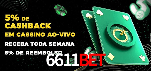 Promoções do cassino ao Vivo 6611bet